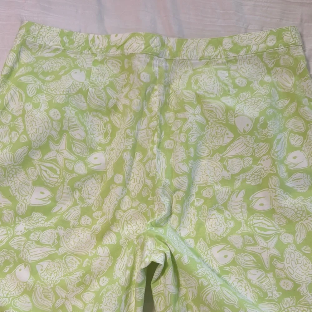 Lilly Pulitzer Lime Green Ankle Cropped Pants - Picture 8 of 11